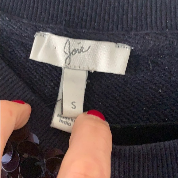 Sequin navy blouse - Picture 2 of 3